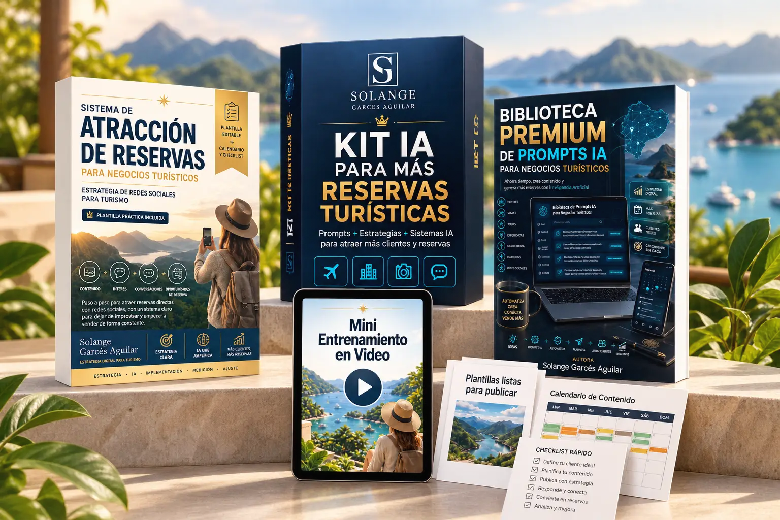 Montaje del Kit Más Reservas con IA con Sistema de Reservas Directas, Biblioteca Premium de Prompts IA y mini entrenamiento